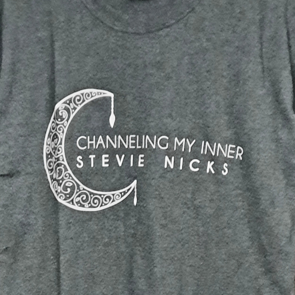 Channeling Stevie Nicks Gray Tshirt